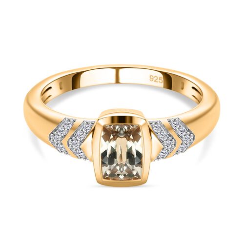 AAA Turkizit und weißer Zirkon-Ring - 1,36 ct. image number 0