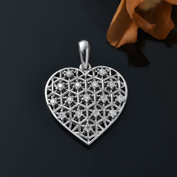 Moissanit Anhänger 925 Silber rhodiniert ca. 0.48 ct image number 3