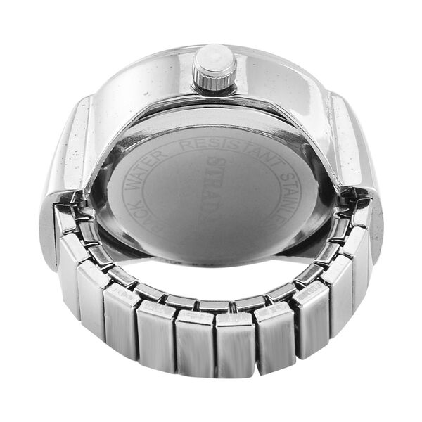 Neueinf&uuml;hrung- STRADA Japanisches Uhrwerk, Wasserdicht Rot Schmetterlingsmuster Biegsame Fingeruhr aus reinem 316L Edelstahl image number 2