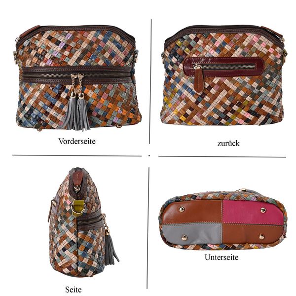 Chaos by Elsie Echtleder Crossbody Tasche, dunkel image number 4