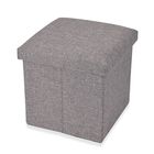Multifunktions-Aufbewahrungssitzhocker, Gr&ouml;&szlig;e: 28x28x28 cm, grau