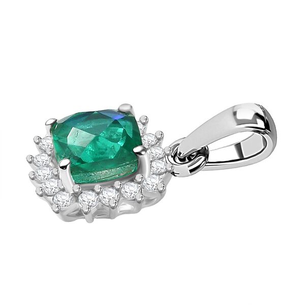 Pfau Triplett Quarz und Zirkon Anh&auml;nger in 925 Silber - 1,44 ct. image number 4