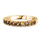 AA Natürlicher goldener Tansanit Ring 925 Silber 750 Gelbgold Vermeil (Größe 21.00) ca. 0,70 ct