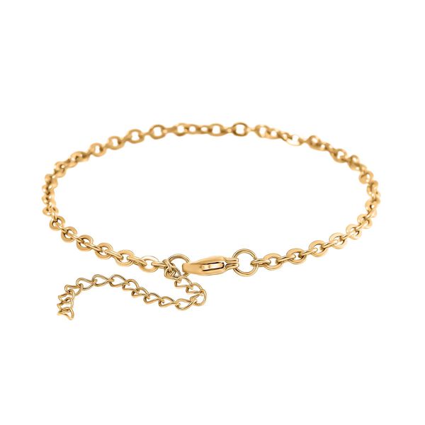 3er-Set - Kugelarmband, Gliederarmband, Ankerarmband, 19+5cm, Goldton image number 7