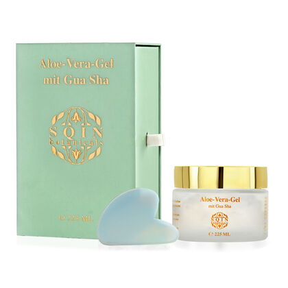 SQIN Botanicals - Aloe Vera Gel Set 225 ml mit Opalit Gua Sha