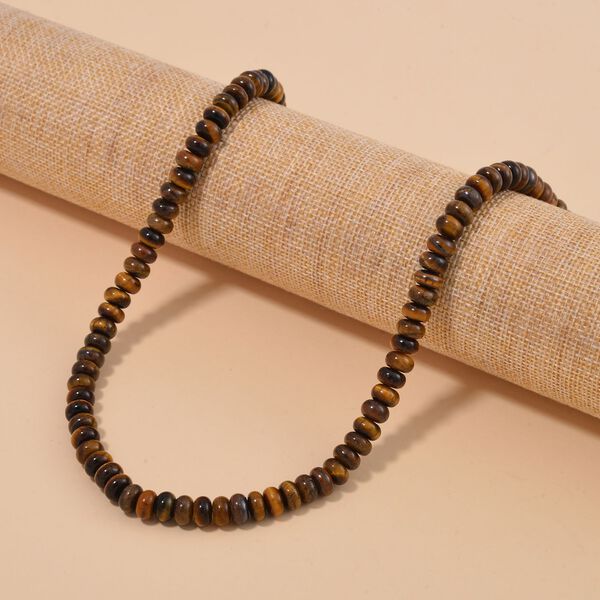 Gelbe Tigerauge Halskette, 45+5cm - 200 ct. image number 2