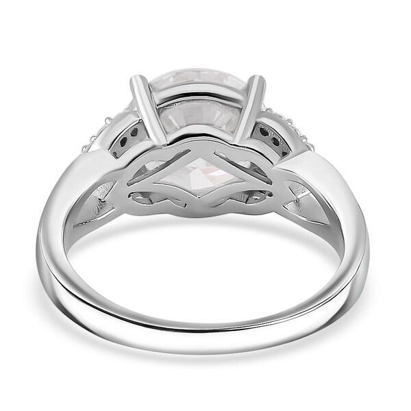 Moissanit, Roter Saphir Ring 925 Silber rhodiniert (Größe 18.00) ca. 4,03 ct image number 5