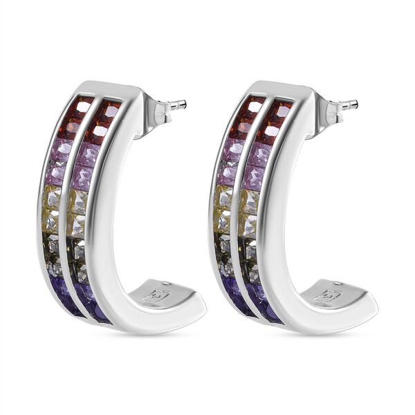 LUSTRO STELLA - Mehrfarbige Zirkonia Ohrringe, 925 Silber rhodiniert image number 2