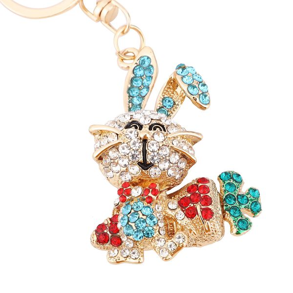 2er-Set- mehrfarbiger Kristall- und Glas-Schl&uuml;sselanh&auml;nger und Spiegel image number 6