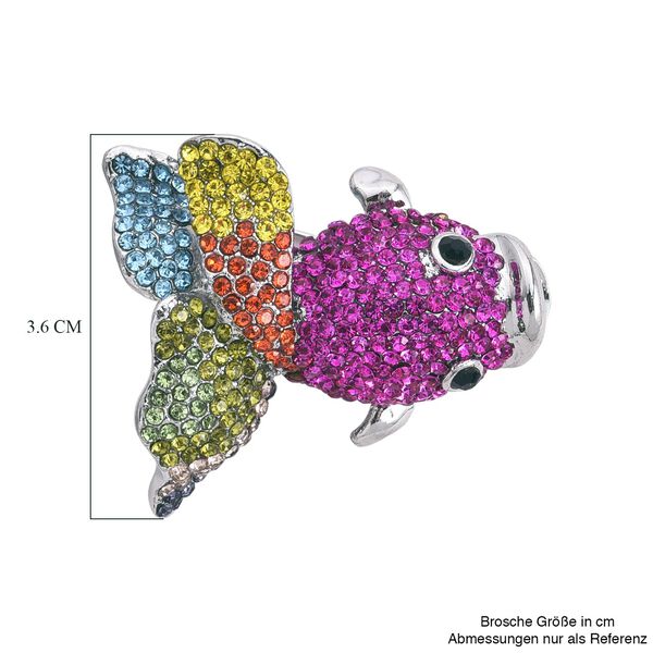 Mehrfarbiger Kristall Brosche image number 6