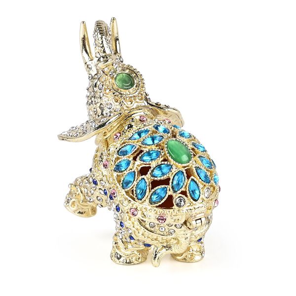 Dekorative Aufbewahrungsbox in Elefanten-Form, Blau image number 3