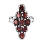 Roter Granat Ring Edelstahl (Größe 16.00) ca. 5,13 ct
