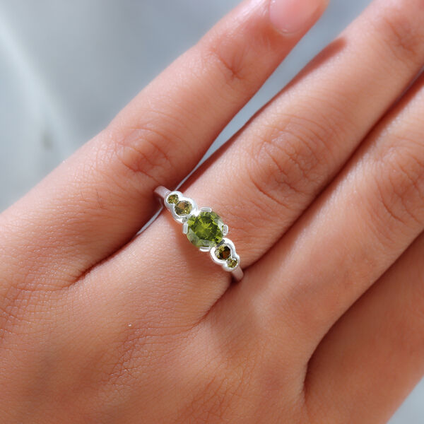 LUSTRO STELLA Peridot Zirkonia Ring 925 Silber image number 3