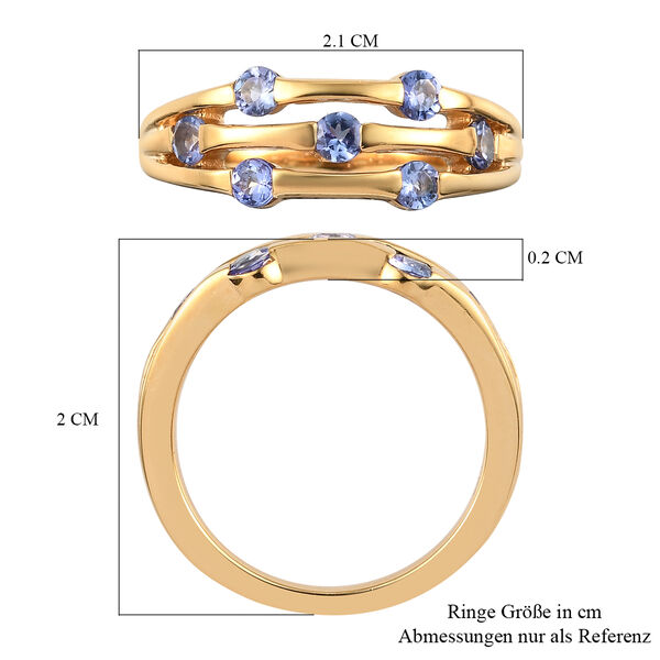 Tansanit Ring 925 Silber vergoldet  ca. 0,57 ct image number 7