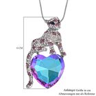 Mehrfarbiger Kristall Halskette ca. 70 cm Legierung image number 5