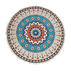 Handgewebter Teppich aus 100 % Baumwolle, 150 cm Durchmesser, Mandala Türkis image number 1