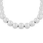 Ball Halskette mit T-Bar ca. 42 cm 925 Silber platiniert ca. 33,00g