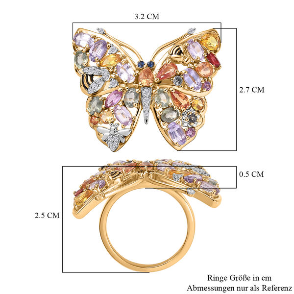 GP Trionfo Collection - Multi-Saphir und Zirkon-Ring - 5,76 ct. image number 5