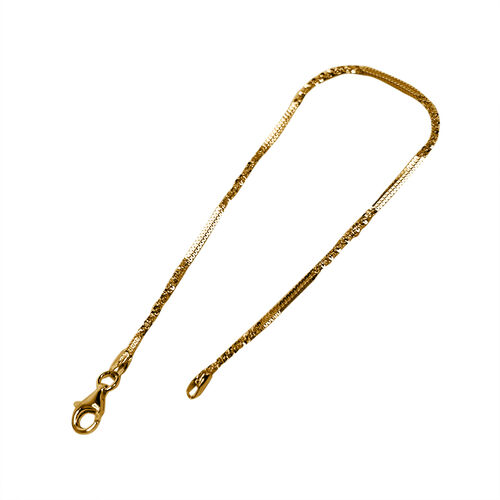 Italienisches Funkel-Armband, 925 Silber vergoldet ca. 18.5 cm image number 1