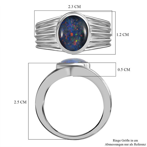 Boulder Opal Triplett Ring - 3 ct. image number 6