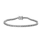 Weißer Diamant Armband, ca. 20 cm, 925 Silber platiniert ca. 0.25 ct
