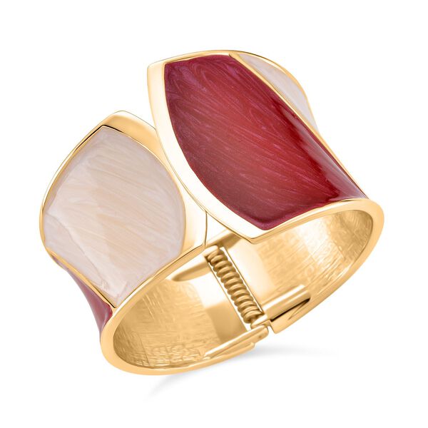 Emaille-Armreif im Colorblock-Design, 17cm, Maroon image number 4