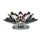 Kristallklare Lotusblume Kerzenhalter mit Drehsockel 18x7,5 cm, mehrfarbig image number 2