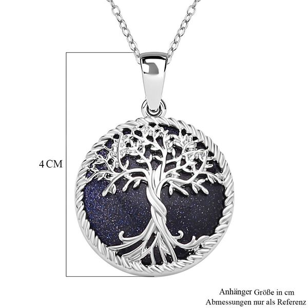 Blauer Sandstein Schmuckset Reiner Edelstahl und Legierung ca. 2.00 ct image number 6