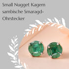 Small Nugget Kagem sambische Smaragd-Ohrstecker image number 6