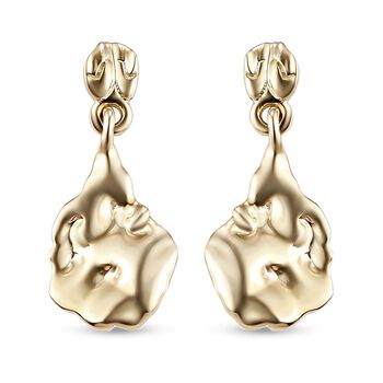 Goldnugget-Ohrringe, 375 Gelbgold