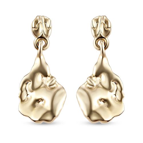 Goldnugget-Ohrringe, 375 Gelbgold image number 0