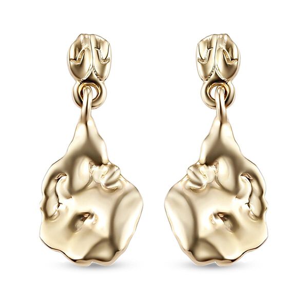 Goldnugget-Ohrringe, 375 Gelbgold image number 0