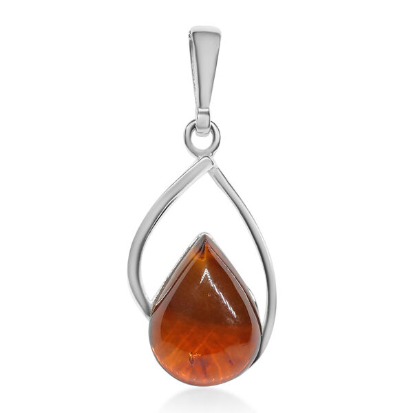 Nat&uuml;rlicher, baltischer Bernstein Anh&auml;nger, 925 Silber ca. 5.00 ct