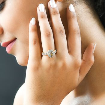 AAA Turkizit und Zirkon-Ring - 1,81 ct.