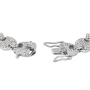 Wei&szlig;es Kristall-Armband, ca. 19 cm