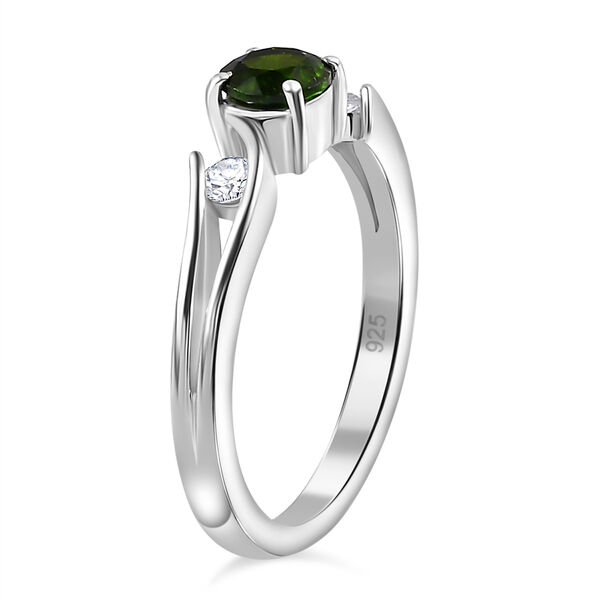 Nat&uuml;rlicher Chromdiopsid und Zirkon-Ring - 0,69 ct. image number 5