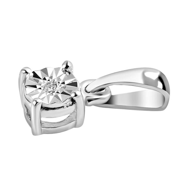 2er-Set- wei&szlig;er Diamant-Anh&auml;nger und Ohrringe image number 4