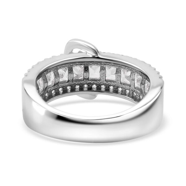 Lustro Stella Wei&szlig;er Zirkonia Schnalle Ring 925 Silber rhodiniert (Gr&ouml;&szlig;e 19.00) image number 5