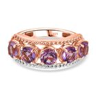 AA Rose De France Amethyst Ring 925 Silber PE und VR (Größe 18.00) ca. 2,25 ct