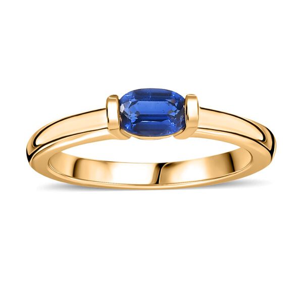 Kyanit Ring 925 Silber vergoldet (Gr&ouml;&szlig;e 17.00) ca. 0,58 ct image number 4