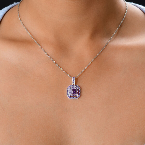 Amethyst Zirkonia Anh&auml;nger 925 Silber ca. 1,94 ct. image number 2