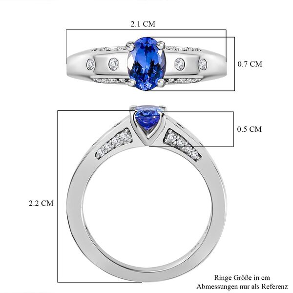 Tansanit und Zirkon Ring - 0,84 ct. image number 7