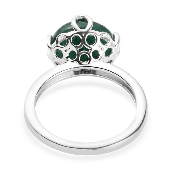 Gr&uuml;ner Aventurin Solit&auml;r-Ring, 925 Silber  ca. 3,98 ct image number 6