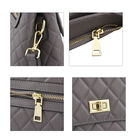 LA MAREY Crossbody Tasche aus 100% echtem Leder mit RFID Schutz und abnehmbarem Riemen, Grau image number 4