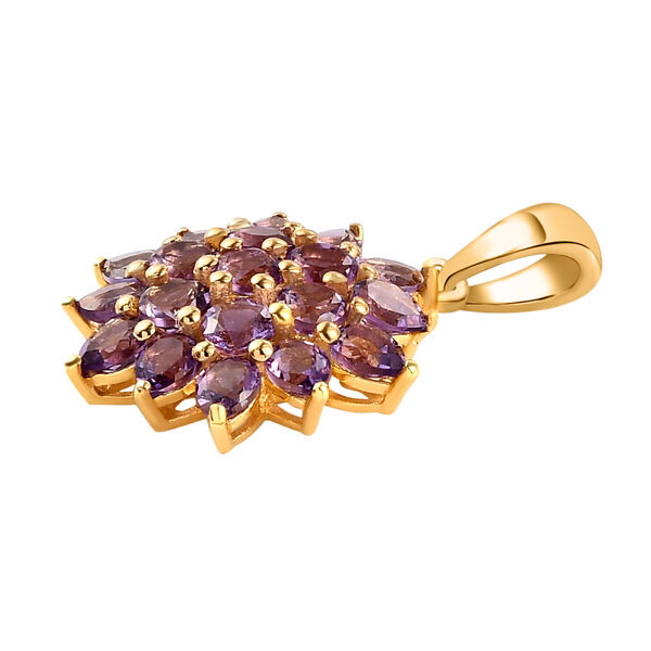 Nat&uuml;rlicher, marokkanischer Amethyst-Anh&auml;nger, 925 Silber vergoldet ca. 3,01 ct image number 4