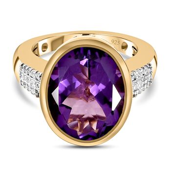 Nat&uuml;rlicher, marokkanischer Amethyst und Zirkon-Ring - 8,50 ct.