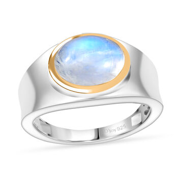 D'Joy AA Regenbogen Mondstein zweifarbiger Ring - 3,27 ct.