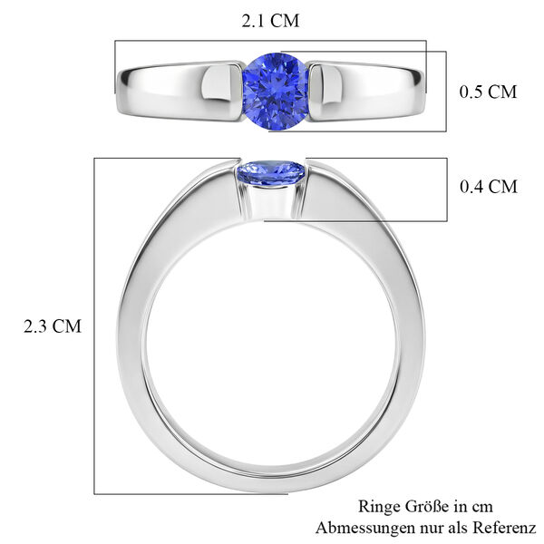D'Joy Tansanit Ring 925 Silber rhodiniert (Gr&ouml;&szlig;e 18.00) ca. 0,50 ct image number 6