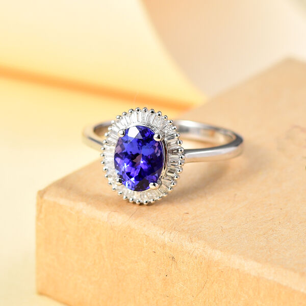 RHAPSODY AAAA Tansanit und VS Diamant Ring in 950 Platin – 2,22 ct. image number 8