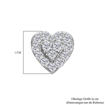 LUXURIANT DIAMOND - Lab Grown Diamant SI-GH SGL zertifiziert Ohrringe 925 Silber Gelbgold Vermeil ca. 1.00 ct